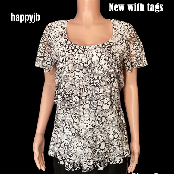 NWT Vintage cdw Creative Design Works Blouse Top Size L - Picture 2 of 8